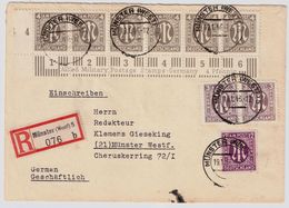 1946, 6er Streifen, Volle Rand-Inschrift, Portogerecht , #a745 - Cartas & Documentos