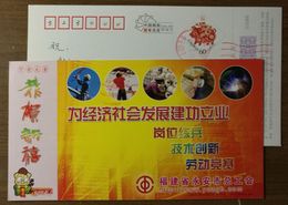 Delcampe - Power Worker,textile Worker,Electric Welding Worker,China 2007 Yong'an General Trade Union On-the-job Training PSC - Textil