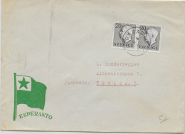 ESPERANTO - SUEDE - 1955 - ENVELOPPE ILLUSTREE De PROPAGANDE De GARAS - Covers & Documents