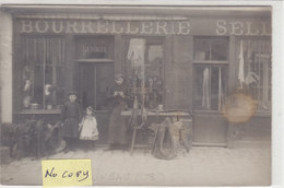 AUNEAU : Devanture Du Sellier LETOUZE - Superbe Carte Photo - Commerce - Auneau