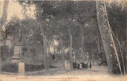 Delcampe - 66-RIVESALTES- PROMENADE ET STATUE DE MINERVE - Rivesaltes