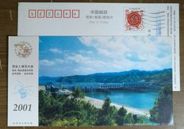 Delcampe - Wan'an Hydropower Station,China 2001 Ji'an Landscape Advertising Pre-stamped Card - Eau