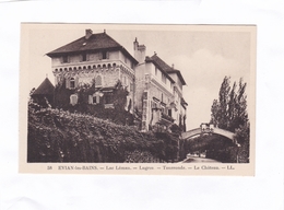 (CPA)  -   58   EVIAN-les-BAINS.  -  Lac Léman. - Lugrin  -  Tourronde. - Le Château.  -   LL. - Lugrin