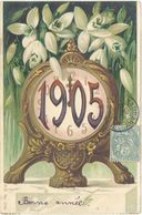 Cpa Fantaisie - Année 1905, Pendule ( Gaufrée ) - Animales Vestidos