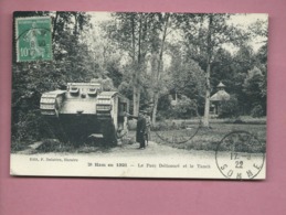 Delcampe - CPA - Ham En 1921 - Le Parc Délicourt Et Le Tanck ( Engin Militaire ) - Ham