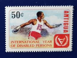 Delcampe - ANTIGUA Lancer Du Disque, Olympic Games Olympics Athletics Athletisme, 1 VALEUR Neuve ** MNH - Athlétisme