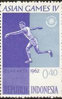 Delcampe - INDONESIE Lancer Du Disque, Olympic Games Olympics Athletics Athletisme, 1 VALEUR Neuve Adherence - Athlétisme