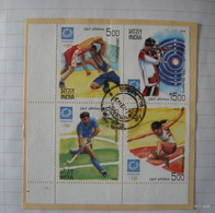 Delcampe - INDIA (2004) 28th Olympics, Athens. Block Set Of 4 Stamps. Used. SG 2212-2215 - Blocs-feuillets