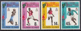 Solomon Islands 1969 - The 3rd South Pacific Games, Port Moresby: Basketball, Soccer, Rugby - Mi 185-188 ** MNH - Iles Salomon (...-1978)