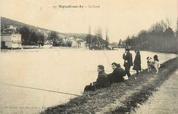 Delcampe - D-18-871 : MAREUIL-SUR-AY. LES PECHEURS A LA LIGNE SUR LE BORD DU CANAL. - Mareuil-sur-Ay