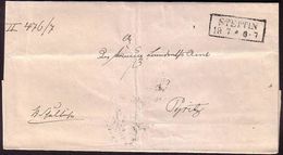 Pommern Germany Poland 1867, Letter From Stettin - Szczecin To Pyritz - Pyrzyce R80. - ...-1860 Préphilatélie