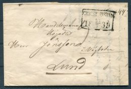 1839 Sweden Entire Christianstad - Lund - ... - 1855 Prephilately