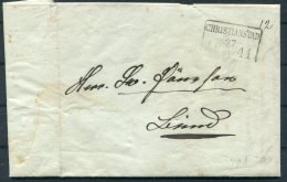 1841 Sweden Entire Christianstad - Lund - ... - 1855 Prefilatelia