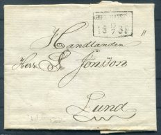 1839 Sweden Entire Christianstad - Lund - ... - 1855 Préphilatélie