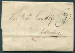 1842 Sweden Entire Halmstad - Falkenberg - ... - 1855 Voorfilatelie