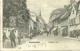 Delcampe - 68 Cpa Guebwiller Grand Rue Animée Pub Pilsner Bier Commerces 1904 - Guebwiller