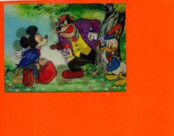 Delcampe - Walt DISNEY Productions En 3D - Vision Relief - Mickey Donald Pat  - Fantaisise - Carte à Système Made In Japan - Sonstige & Ohne Zuordnung