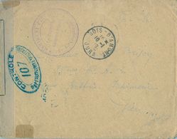 Delcampe - 1919 , MARRUECOS FRANCÉS , SOBRE CIRCULADO A BOIS - D'AMONT , FRANQUICIA MILITAR DE INFANTERIA , CENSURA MILITAR - Covers & Documents