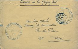 Delcampe - 1911 , MARRUECOS FRANCÉS , SOBRE CIRCULADO A PAIS , FRANQUICIA " 3º BATAILLON / 2º ZOUAVES / LE COMMANDANT " - Covers & Documents