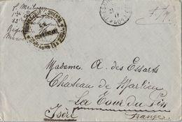 Delcampe - 1917 , MARRUECOS FRANCÉS , SOBRE CIRCULADO ENTRE OUDJA E ISERE , FRANQUICIA DE LAS TROPAS DE MARRUECOS ORIENTAL - Covers & Documents