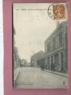 Delcampe - CPA -  Ham -  La Rue De Chauny Et La Poste - Ham