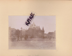 LOT DE 2 PHOTOS ANCIENNES,1880,PAYS BAS,HOLLANDE,AMSTERDAM,RARE,SUR LE MEME CARTON,RECTO VERSO - Places