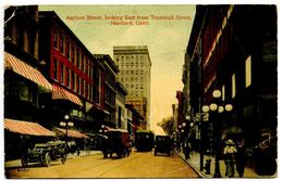 United States 1915 Postcard Asylum Street - Hartford, Connecticut - Hartford
