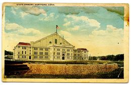 United States 1920 Postcard State Armory - Hartford, Connecticut - Hartford