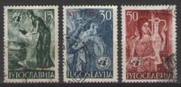 TRIESTE ZONA B - 1953 NAZIONI UNITE SASS. 82-84 USATA VF - Afgestempeld