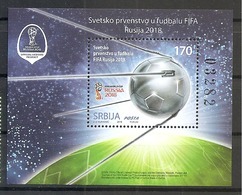 SERBIA 2018,SPORT,SOCCER,WORLD CUP RUSSIA 2018,FIFA,BLOCK,,,MNH - 2018 – Russia