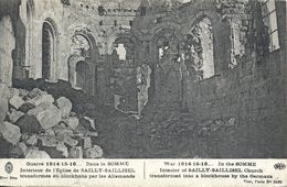 Delcampe - SOMME - 80 - SAILLY SAILLISEL Près Péronne - 500 Hab - Guerre 14  - Intérieur église - Peronne