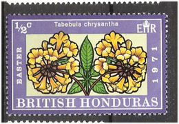 British Honduras 1971 Flowers/trees, Tabebuia Chrysantha, Guayacan  Mi 261 MNH(**) - British Honduras (...-1970)