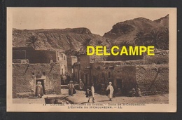 Delcampe - DF / ALGERIE / L' AURÈS / ENVIRONS DE BISKRA / OASIS DE M'CHOUNÈCHE / L' ENTRÉE DE M'CHOUNÈCHE / ANIMÉE - Biskra