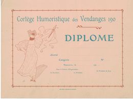 Cortège Humoristique Des Vendanges - Neuchâtel - Suisse - Cortège - Fête - Diplôme Vierge - Diploma's En Schoolrapporten