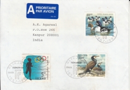 Iceland  1997  Mailed Cover To India  #  11897   D  Inde Indien - Lettres & Documents