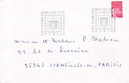 Enveloppe Ayant Circulée Avec 2 Oblitérations Dernier Jour31/12/1999 - Autres & Non Classés