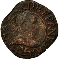 Monnaie, France, Henri III, Denier Tournois, Undated (1578-1579), Amiens, B+ - 1574-1589 Enrique III