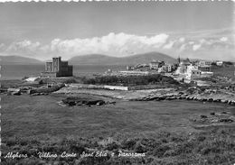 Delcampe - 08064 "(SS) ALGHERO - VILLINO CONTE SANT'ELIA E PANORAMA".  CART  SPED 1958 - Sassari