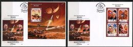 Maldives 2018, Space, Mars Ray Bradbury, 4val In BF+BF In 2FDC - Asien