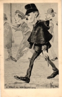 Delcampe - Frankreich, Karikatur, Polizist,  Um 1905 - Polizei - Gendarmerie
