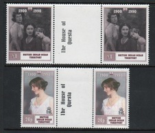 British Indian Ocean Territory 1990 Set Of Stamps To Celebrate 90th Birthday Of The Queen Mother. - Britisches Territorium Im Indischen Ozean