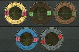Delcampe - (lot 59) Oman Ob  Lot De 5 Tbres Or  - C. De Gaulle - - Oman