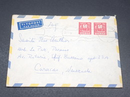 SUÈDE - Enveloppe De Stockholm Pour Caracas En 1961 - L 19629 - Brieven En Documenten