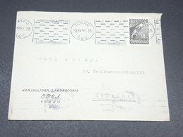 FINLANDE - Enveloppe De Turku Pour Helsinki En 1947 - L 19635 - Lettres & Documents