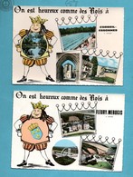 Delcampe - 91 Essonne On Est Comme Des Rois à Fleury Merogis Et Corbeil Essonnes Lot De 2 Cartes Postales - Angerville