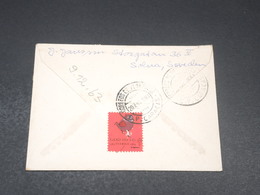 SUÈDE - Enveloppe De Solna Pour Caracas En 1963 , Vignette Au Verso - L 19642 - Cartas & Documentos