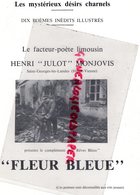 Delcampe - 87 - ST SAINT GEORGES LES LANDES- FACTEUR POETE LIMOUSIN HENRI JULOT MONJOVIS- FLEUR BLEUE -IMPRIMERIE RIVET LIMOGES - Limousin