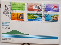 PORTUGAL ACORES Moulins, Moulin, Mill, Molino, Tourisme - Plages - églises FDC, 1er Jour, 1980 - Molens