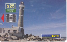 Delcampe - Nº 39 TARJETA DE URUGUAY DE ANTEL DE EL FARO DE JOSE IGNACIO (LIGHTHOUSE) - Uruguay