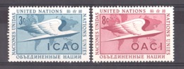 ONU - Nations-Unies New-York - 1955 - N° 31 Et 32 - Neufs ** - Aviation Civile - UNO